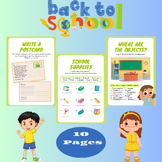 Activity Book Worksheet - Back To School - 10 Pages