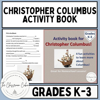 Preview of Christopher Columbus Activity Book for Grades K-3 and Homeschool