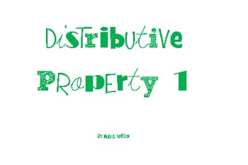 Preview of Activity Cards: Distributive Property I