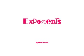 Preview of Activity Cards: Exponents