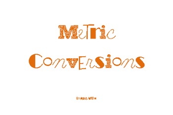Preview of Activity Cards: Metric Conversions