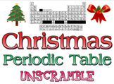 Activity: Christmas Periodic Table Investigation unscramble