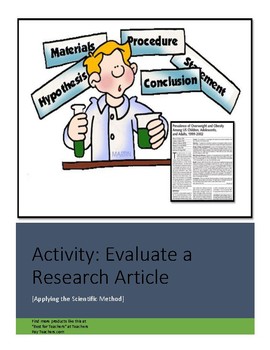 Preview of Activity: Evaluate a Research Article (Applying the Scientific Method)