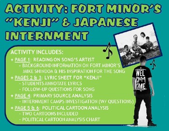Preview of Activity: Fort Minor's Kenji & Japanese Internment Camps (World War II)