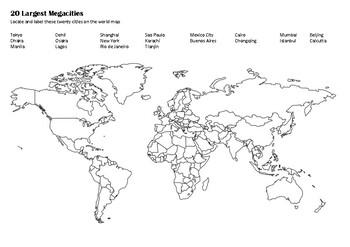 Activity: Mapping Megacities by Dinn Australian Resources | TPT