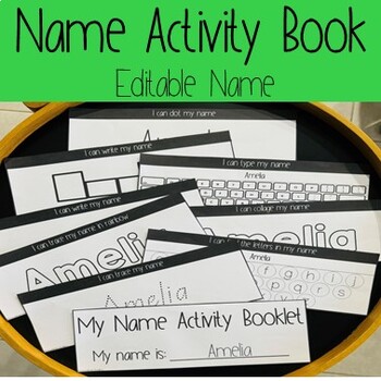 Preview of Activity Name Booklet- Editable Name