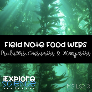 Preview of Field Notes Food Webs: Producers, Consumers, Decomposers (NGSS MS-LS2-3)