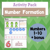 Activity Pack: Number Formation 1-10 Worksheets & Printables