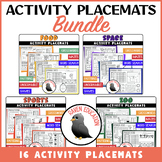 Activity Placemats (Worksheets) BUNDLE (Mazes | Word Searc