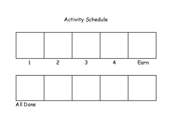Activity Schedule - 4 Activities then Earn by Blue Apple Designs