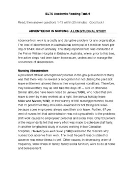 Preview of Activity Sheet.IELTS Reading Task 6.6 & key