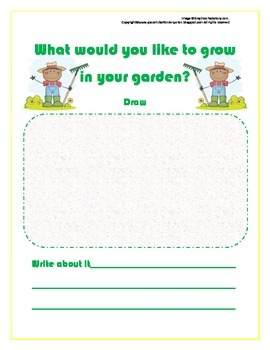 Activity Sheet based on the book "My Garden" by Kevin Henkes