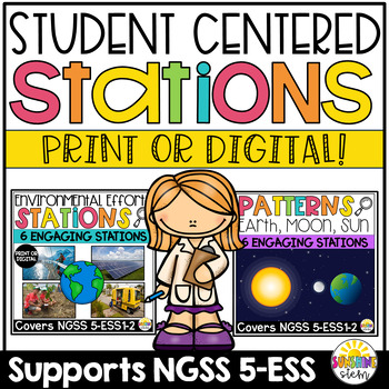 Preview of Earth and Space Science Activity Stations Bundle {NGSS and CCSS Aligned}