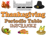 Activity: Thanksgiving Periodic Table Investigation unscramble