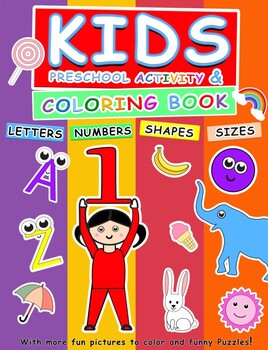 Preview of Activity and coloring book for kids (Pre school) Big Activity books for kids age