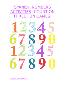 Preview of Activity for All Levels - Juegos con números: 3 Fun Numbers Games