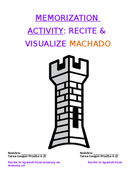 Preview of Activity for Sp2-Sp5 - Antonio Machado: Memorized Poem's Dramatic Readings