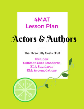 Preview of Actors & Authors use The Three Billy Goats Gruff