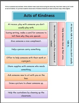 little acts of kindness essay using exemplification