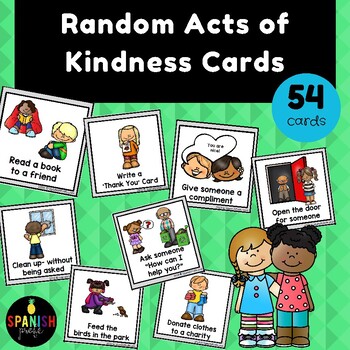 Acts of Kindness Cards in English by Spanish Profe | TpT