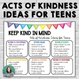 Acts of Kindness Ideas for Teens! | FREE SEL Activities