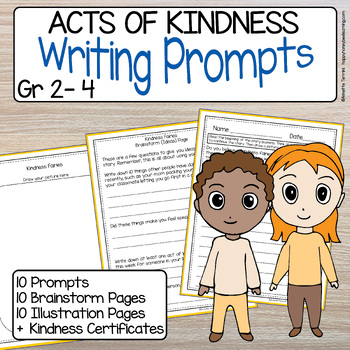 Preview of Kindness Writing Activity | Story Starters | Role Play | 10 Prompts