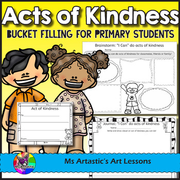 Preview of Acts of Kindness and Bucket Filling Activities and Worksheets for Primary