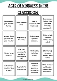 Acts of Kindness in the classroom Bingo!