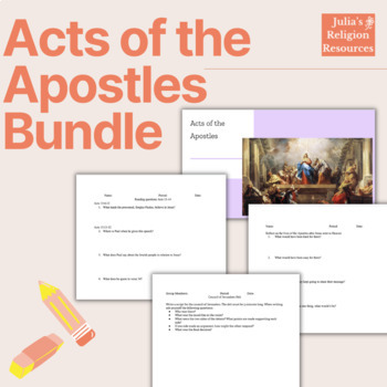 Preview of Acts of the Apostles 3 Day Lesson Bundle