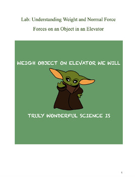 Preview of Actual Weight vs. Apparent Weight: Physics Lab About Forces in an Elevator
