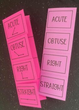 Preview of Acute, Obtuse, Right and Straight Angles Foldable - Fully Editable