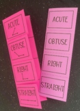 Acute, Obtuse, Right and Straight Angles Foldable - Fully 