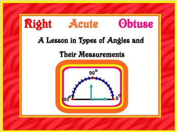 Preview of Acute, Obtuse, and Right Angles - SMARTBOARD Measurement and Type of Angles