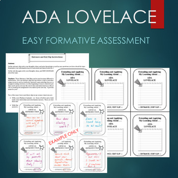 Preview of Ada Lovelace Activity - ENTRANCE AND EXIT SLIP