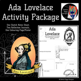 Ada Lovelace Activity Package- Printable Sketch Notes, Jou