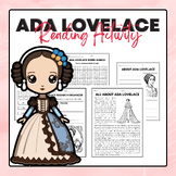 Ada Lovelace - Reading Activity Pack | Women's History Mon