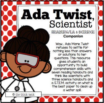 Preview of Ada Twist, Scientist| Reading Comprehension and STEM Activity