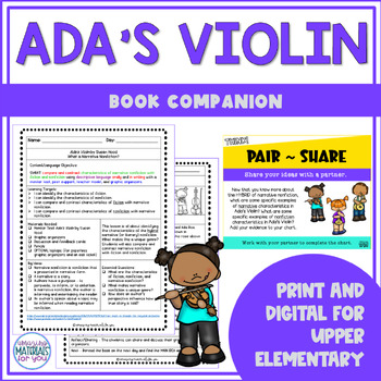 Preview of Ada's Violin Narrative Nonfiction Book Companion