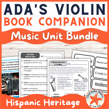 Preview of Ada's Violin Book Companion Unit | Hispanic Heritage Music Lesson and Activities