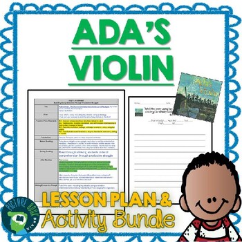 Preview of Ada's Violin by Susan Hood Lesson Plan & Activities