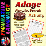 Adage or Proverb Writing Center Activity or Group Lesson C