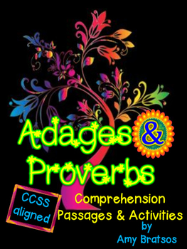 Preview of Adages & Proverbs Comprehension & Language Development (L.4.5.B & L.5.5.B)