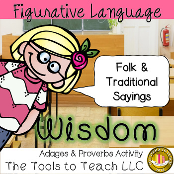Preview of Adages and Proverbs 46 Figurative Language Task Cards Printable No Prep