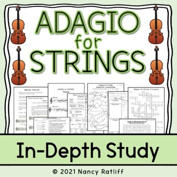 Preview of Adagio for Strings In-Depth Study with Music Listening Maps, Activities & Games