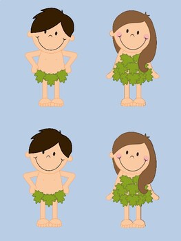 Adam & Eve Bible Story Craft and Color Sheet by JannySue | TPT