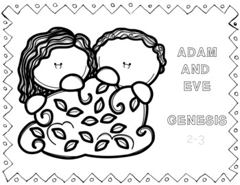 Adam & Eve Coloring & Tracing Page by Rocking Preschool | TpT