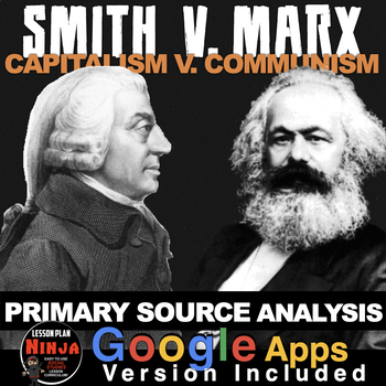 Preview of Adam Smith v Karl Marx Primary Source: Industrial Revolution + Google Apps