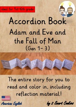 Preview of Adam and Eve Accordion Book Bible Story Foldable Booklet Religion fall of man