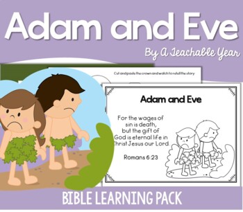 Adam and Eve Bible Lesson | Sunday School by A Teachable Year | TpT