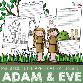 Adam and Eve Bible Lesson & Scripture Memory for Preschool | TPT